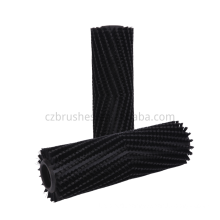 Floor Cleaning Equipment Part Black  Zigzag PP Roller Sweeper Brush